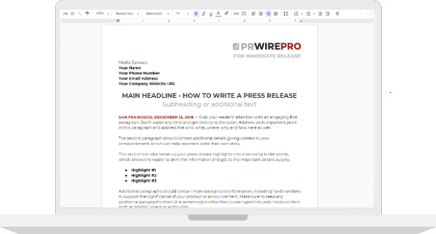 Press-Release-Templates-PR-WIRE-PRO-Press-Release-Distribution