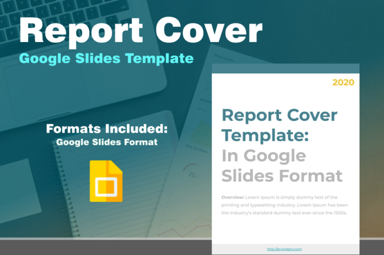 Report Cover Template Google Slides Format Easily Export to PDF