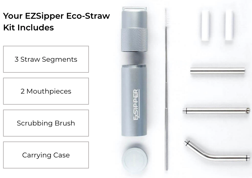 EZSipper stainless steel straws