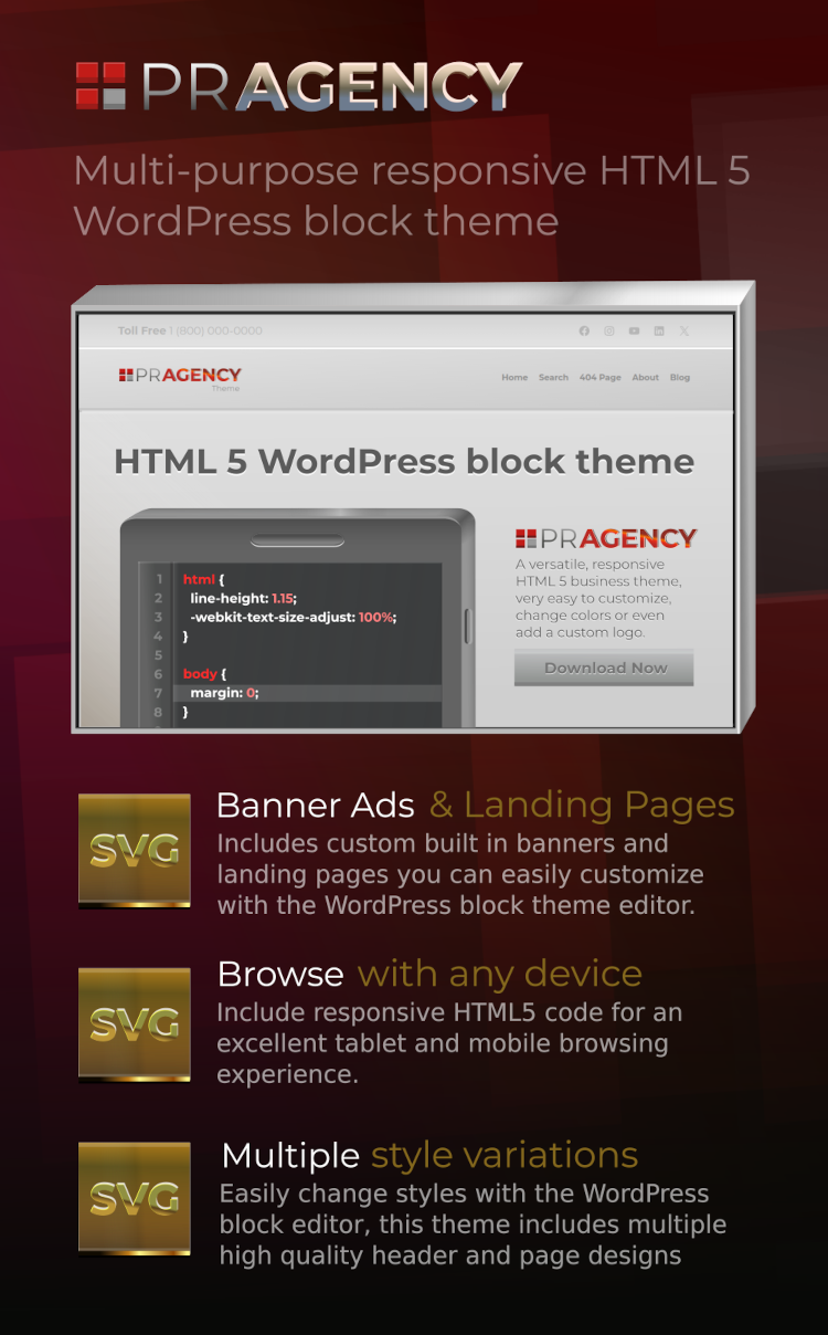 PR Agency Multi Purpose WordPress Theme